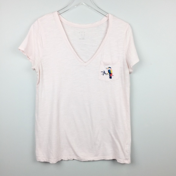 A New Day Blush Pink Embroidered Bird 
